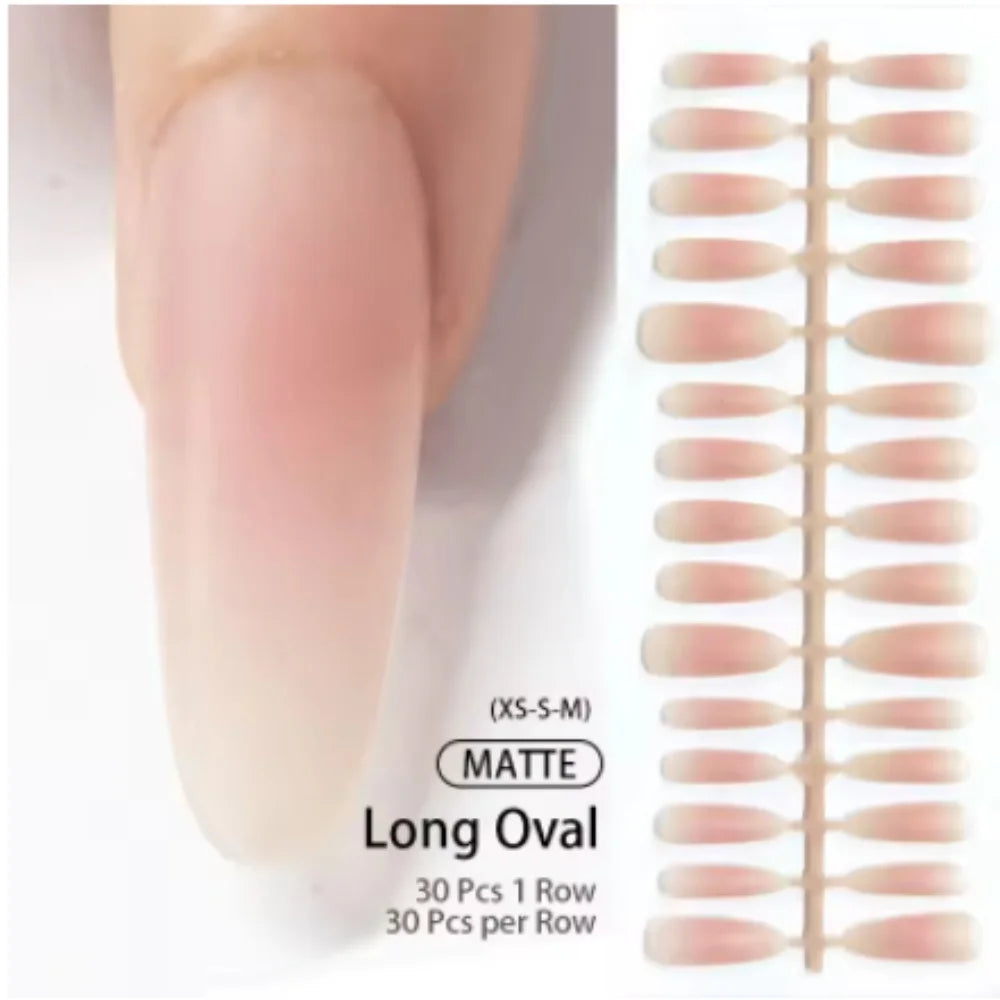 Minimalist Matte Nude Press‑On Nails (30 pcs)