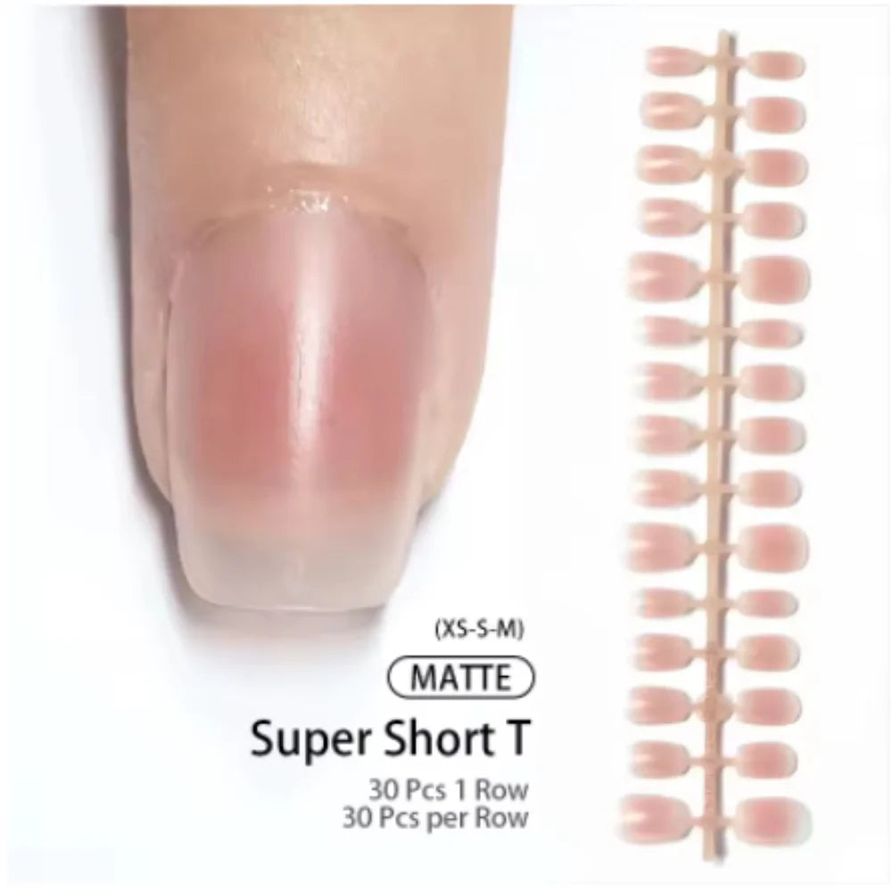 Minimalist Matte Nude Press‑On Nails (30 pcs)
