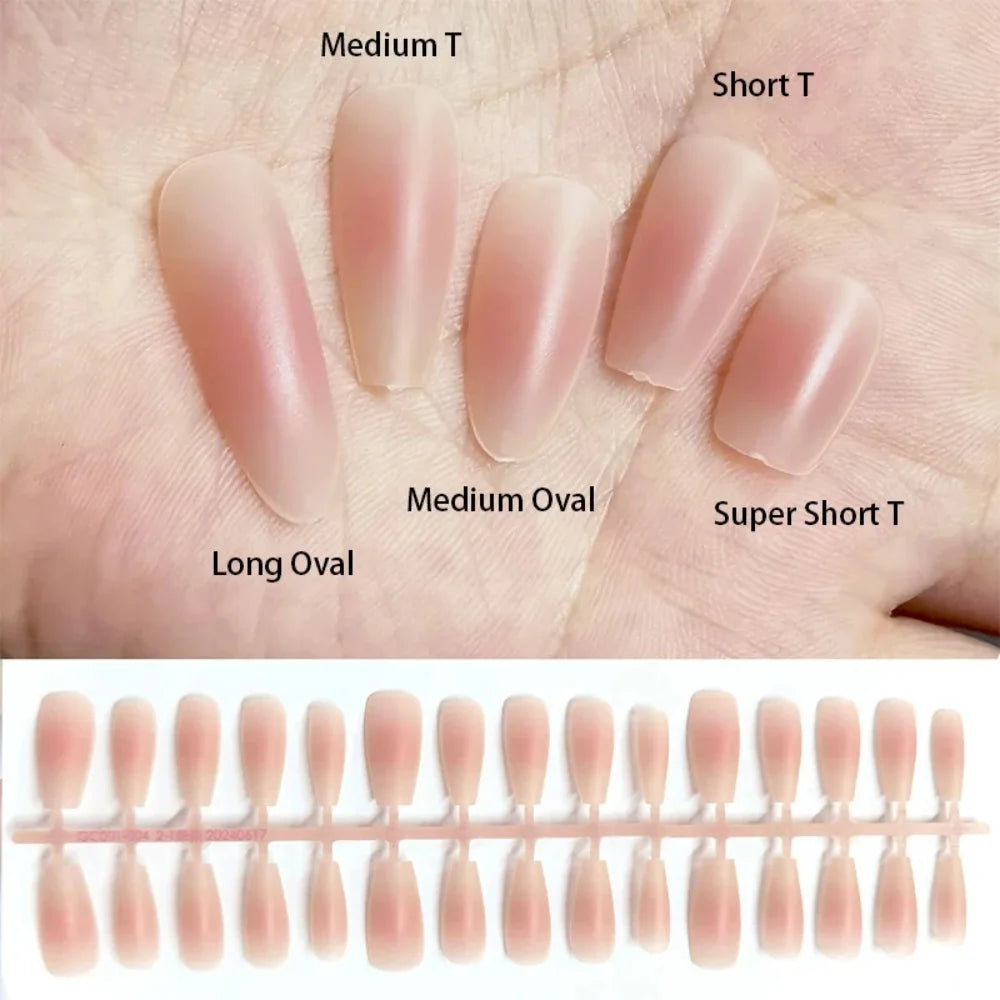 Minimalist Matte Nude Press‑On Nails (30 pcs)