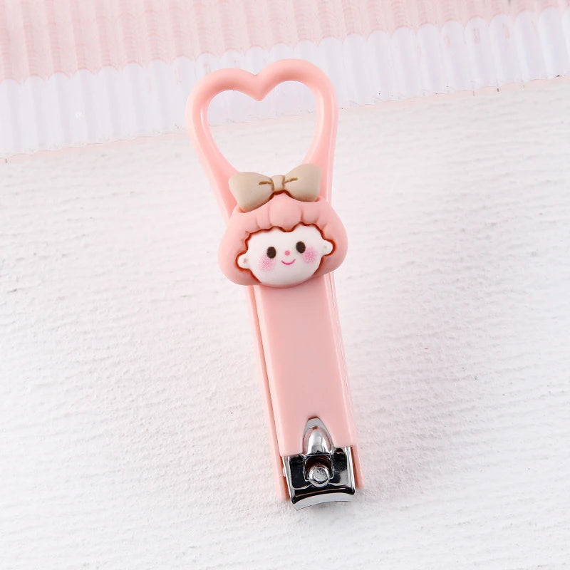 Mini Cartoon heart shaped Nail Clippers (Anti‑Splash, Folding)