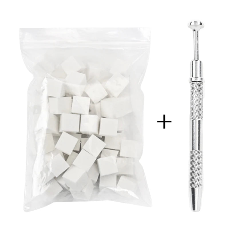 Precision Nail Art Sponge Tweezer (Stainless Steel)