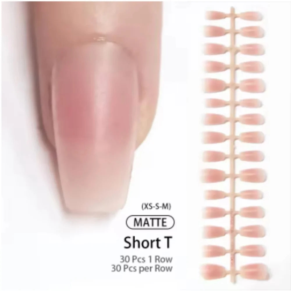 Minimalist Matte Nude Press‑On Nails (30 pcs)