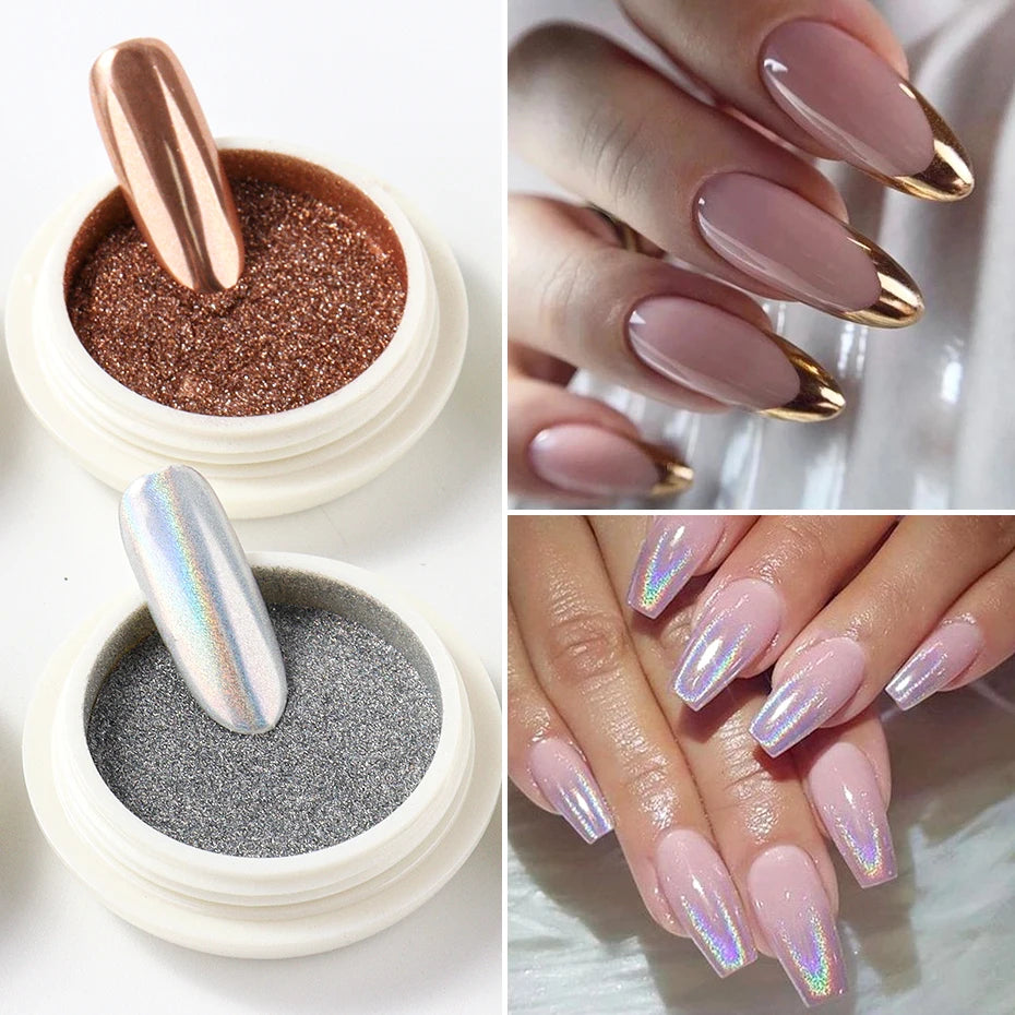 Luxe Aurora Chrome Nail Powder Set (6 Colors)