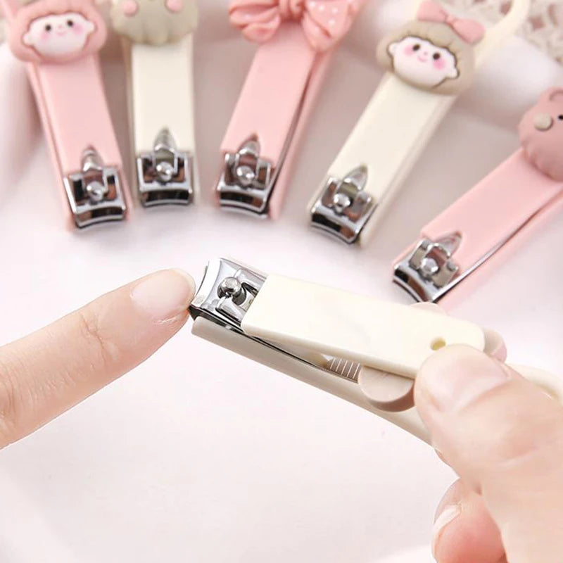 Mini Cartoon heart shaped Nail Clippers (Anti‑Splash, Folding)