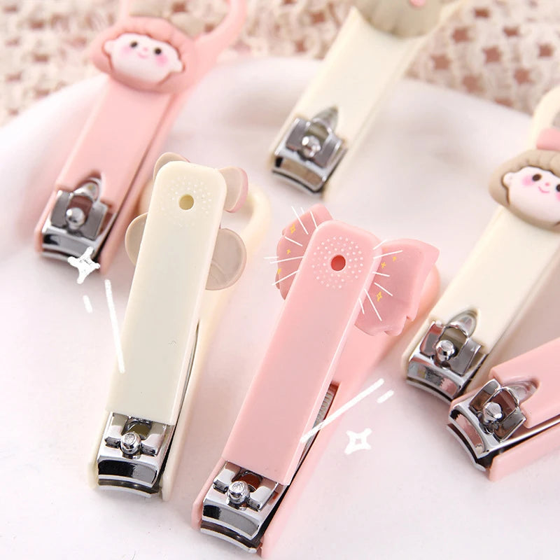 Mini Cartoon heart shaped Nail Clippers (Anti‑Splash, Folding)