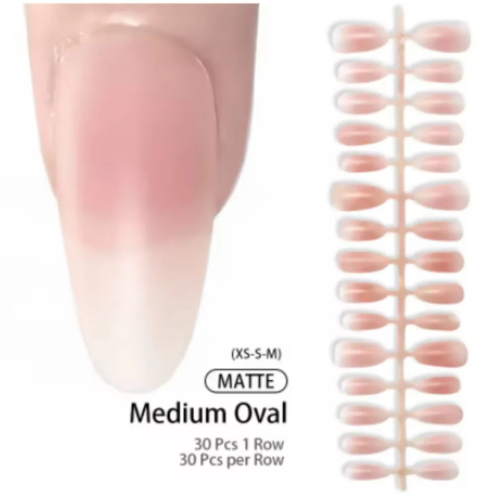 Minimalist Matte Nude Press‑On Nails (30 pcs)