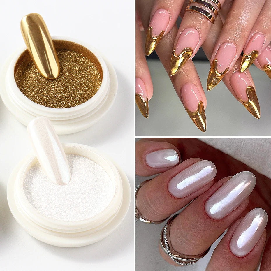 Luxe Aurora Chrome Nail Powder Set (6 Colors)